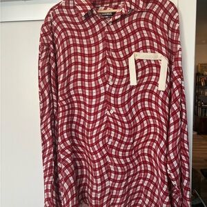 Red Plaid Men's Shirt